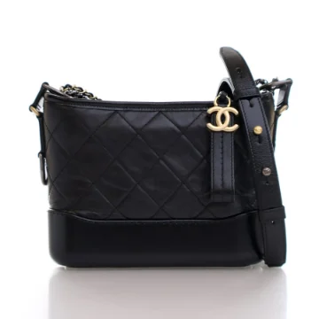 Chanel Small Black Aged Calfskin Gabrielle Bag