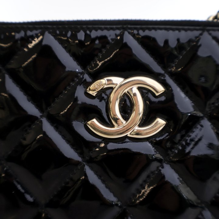 Chanel Black Patent Double Zip Camera Bag - Luxe Du Jour