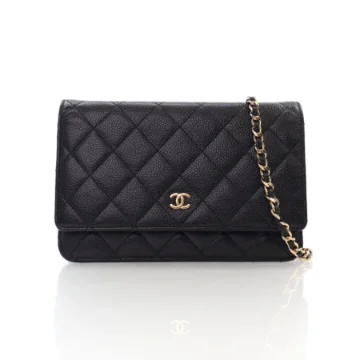 Chanel Black Caviar Wallet On Chain (WOC)