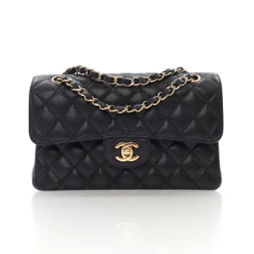 Chanel Small Black Caviar Classic Double Flap Bag