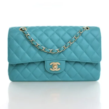 Chanel Medium Blue Caviar Classic Double Flap Bag