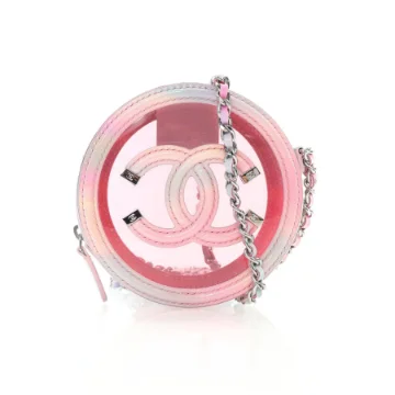Chanel Multicolor PVC Round Clutch With Chain