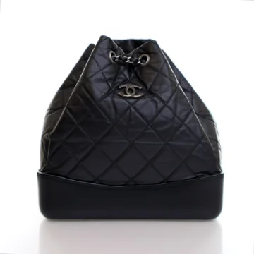 Chanel Small Black Aged Calfskin Gabrielle Backpack