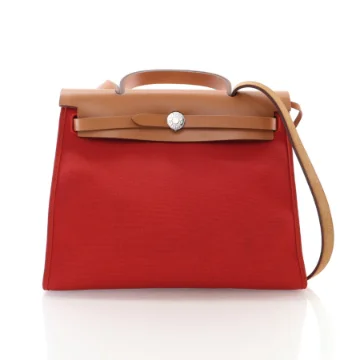 Hermes Rouge Casaque Canvas Herbag 31