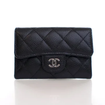 Chanel Black Caviar Classic Flap Card Holder