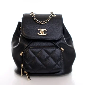 Chanel Mini Black Caviar Business Affinity Backpack