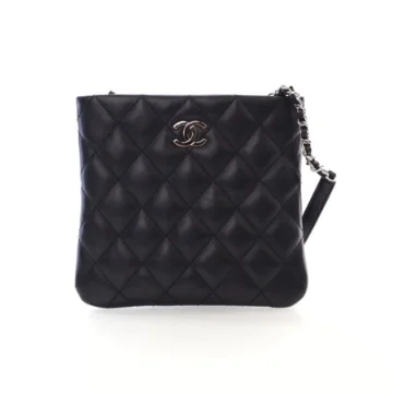Chanel Black Lambskin Crossbody Bag