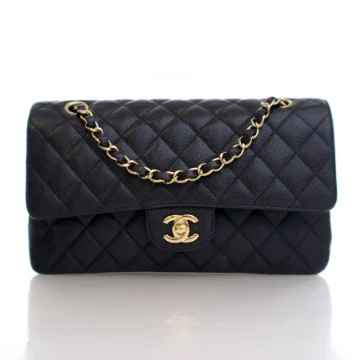Chanel Medium Black Caviar Classic Double Flap Bag