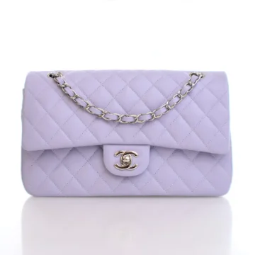 Chanel Medium Purple Caviar Classic Double Flap Bag