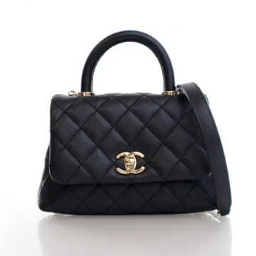 Chanel Mini Black Caviar Coco Top Handle