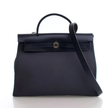Hermes Bleu Indigo Toile Canvas Herbag 31