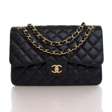 Chanel Jumbo Black Caviar Classic Double Flap Bag