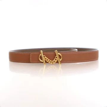 Hermes Gold Evercolor Reversible H Belt