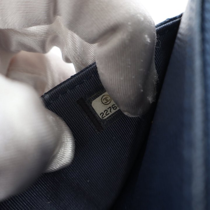 Chanel Navy Blue Caviar Wallet On Chain (WOC) Luxe Du Jour