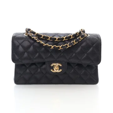 Chanel Small Black Caviar Classic Double Flap Bag