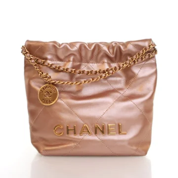 Chanel Pink Iridescent Calfskin Mini 22