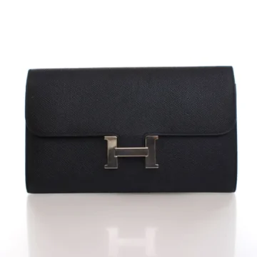 Hermes Black Epsom Long Constance Wallet