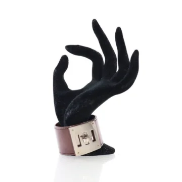 Hermes Chocolate Swift Kelly Dog Bracelet