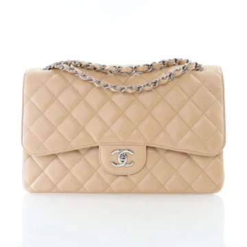 Chanel Jumbo Beige Caviar Classic Flap Bag