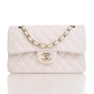 Chanel Classic Flap Small White Caviar