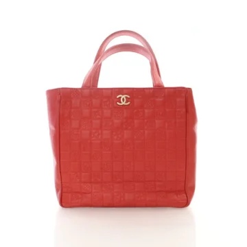 Chanel Red Lambskin Precious Symbols Shopping Tote