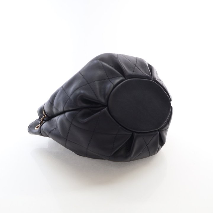 Chanel Black Calfskin Drawstring Bucket Bag - Luxe Du Jour