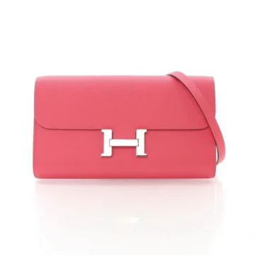 Hermes Rose Extreme Epsom Constance Wallet To Go