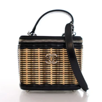 Chanel Small Black Calfskin Take Away Vanity Case