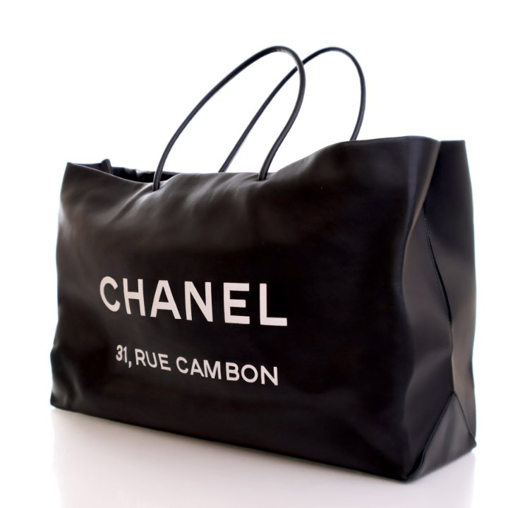 Chanel Large Black Calfskin Essential 31 Rue Cambon Tote - Luxe Du