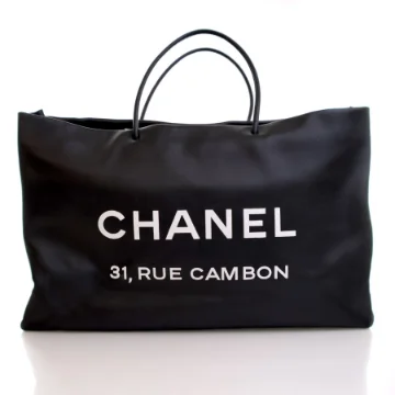 Chanel Large Black Calfskin Essential 31 Rue Cambon Tote