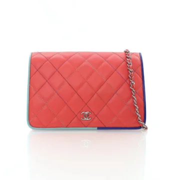 Chanel Pink Lambskin Wallet On Chain (WOC)