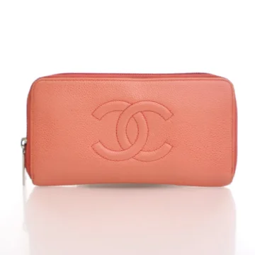 Chanel Orange Caviar CC Timless Wallet
