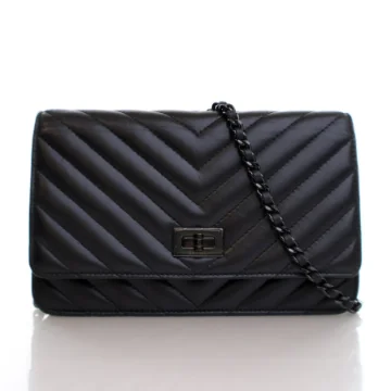 Chanel So Black Calfskin Reissue Wallet On Chain (WOC)