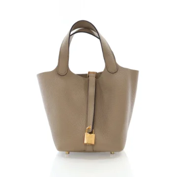 Hermes Beige Marfa Clemence Picotin Lock 18