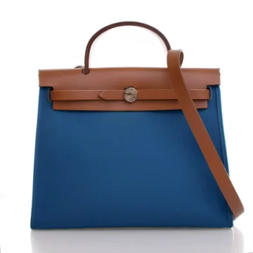 Hermes Bleu Zanzibar Toile H Herbag 31
