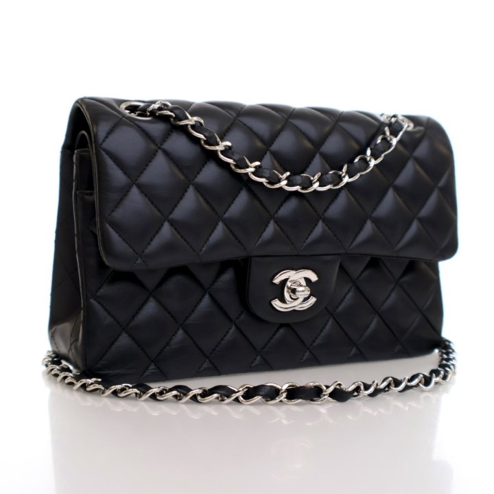 Chanel Small Black Lambskin Classic Double Flap Bag - Luxe Du Jour