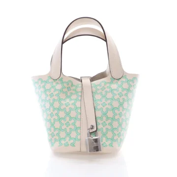 Hermes Nata Vert Blanc Swift Lucky Daisy Picotin 14
