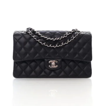 Chanel Medium Black Lambskin Classic Flap Flap