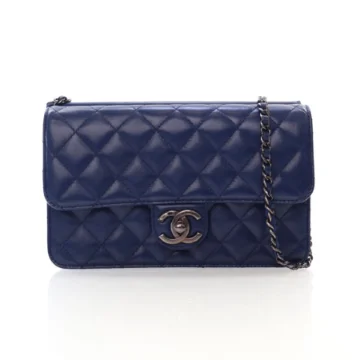 Chanel Navy Lambskin Crossing Times Flap Bag