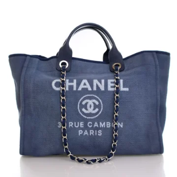 Chanel Medium Blue Deauville Tote