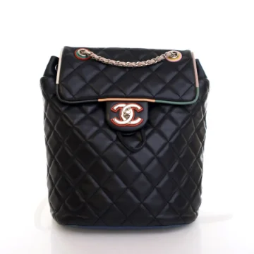 Chanel Small Black Lambskin Urban Spirit Backpack
