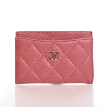 Chanel Pink Classic Caviar Card Holder