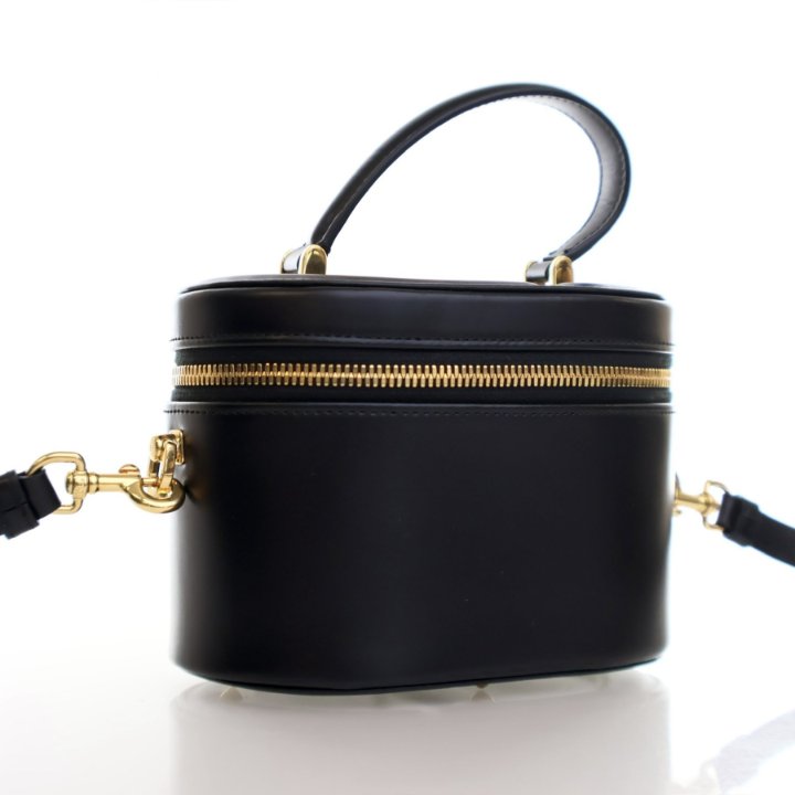【Dior】ディオール★vanity case★バニティケース【ランク：A】 CHRISTIAN DIOR Lambskin Signature CD Vanity Case Black