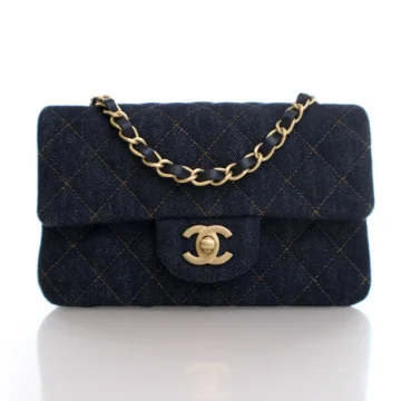 Chanel Mini Blue Denim Rectangular Classic Flap Bag
