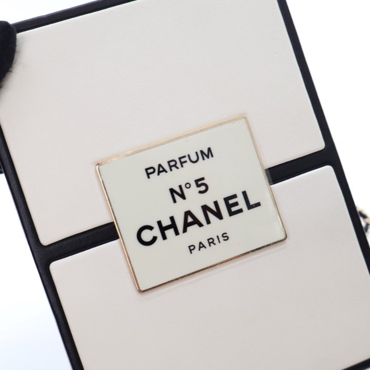 Chanel Calfskin No.5 Perfume Box Evening Clutch Bag - Luxe Du Jour