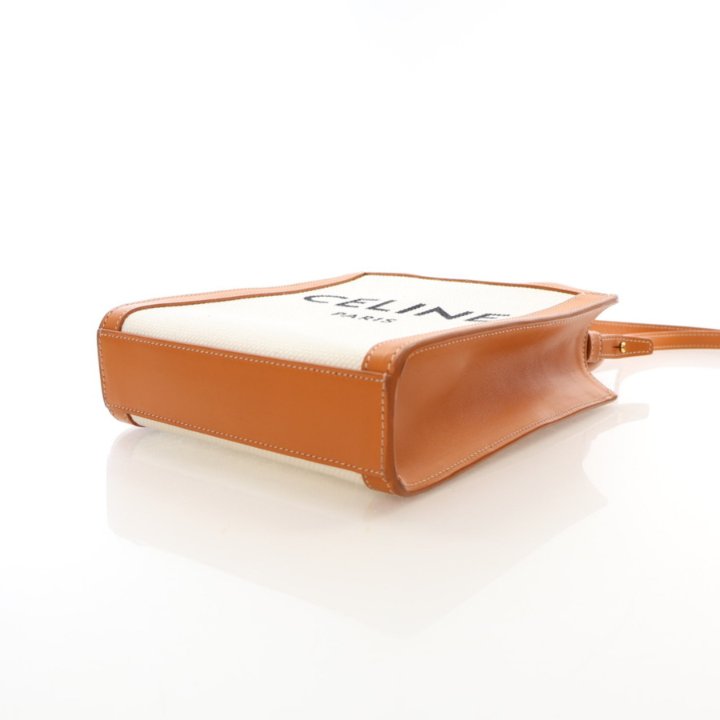 Celine Mini Canvas Logo Vertical Cabas Tote - Luxe Du Jour