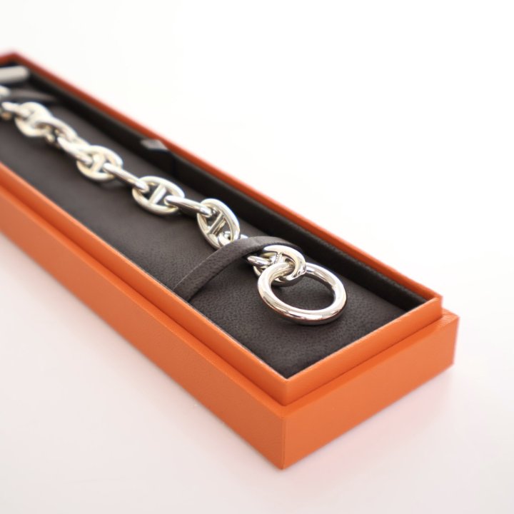 Hermes Large Model Sterling Silver Chaine D'Ancre Bracelet