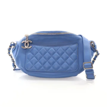 Chanel Blue Lambskin Bi Waist Bag