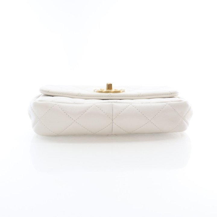 Chanel Mini Calfskin CC Pearl Section Flap Bag - Luxe Du Jour