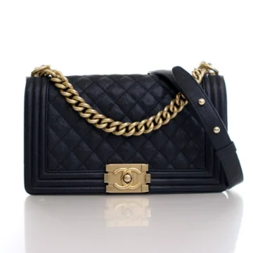 Chanel Medium Navy Caviar Boy Bag